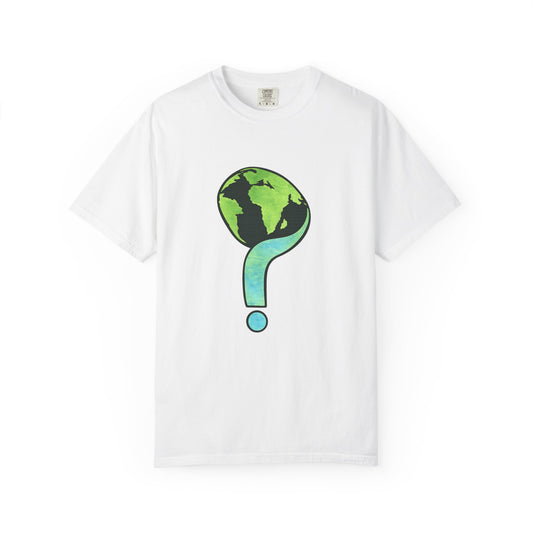 Earth Question Mark T-Shirt — Eco Awareness Graphic Tee - Creations by Chris and Carlos