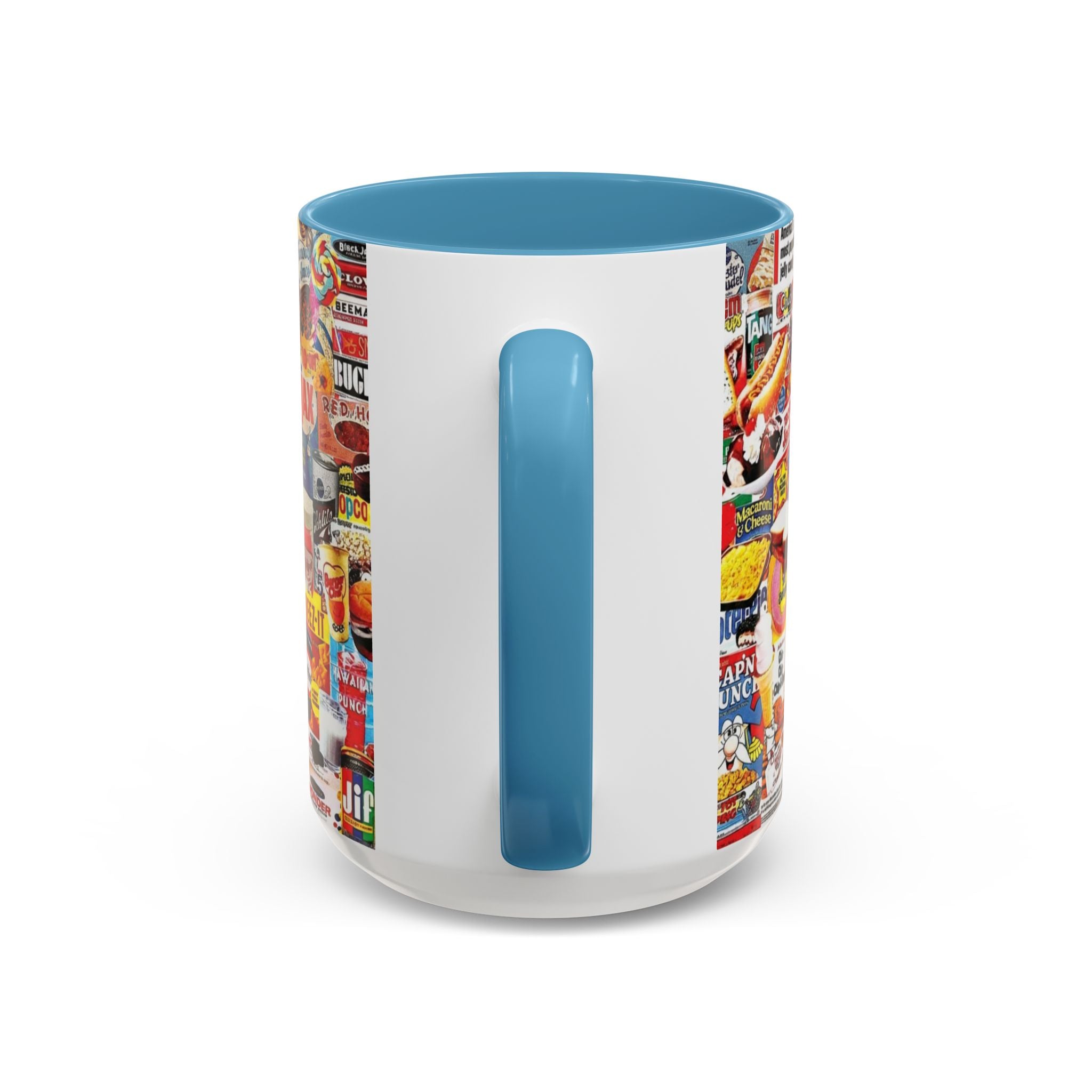 Retro Snack Collage Mug — Vintage Candy & Cereal Packaging Accent Coffee Mug - Creations by Chris and Carlos