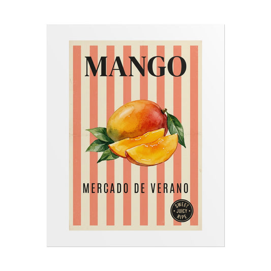 Mango Mercado de Verano Rolled Poster — Tropical Fruit Wall Art - Creations by Chris and Carlos