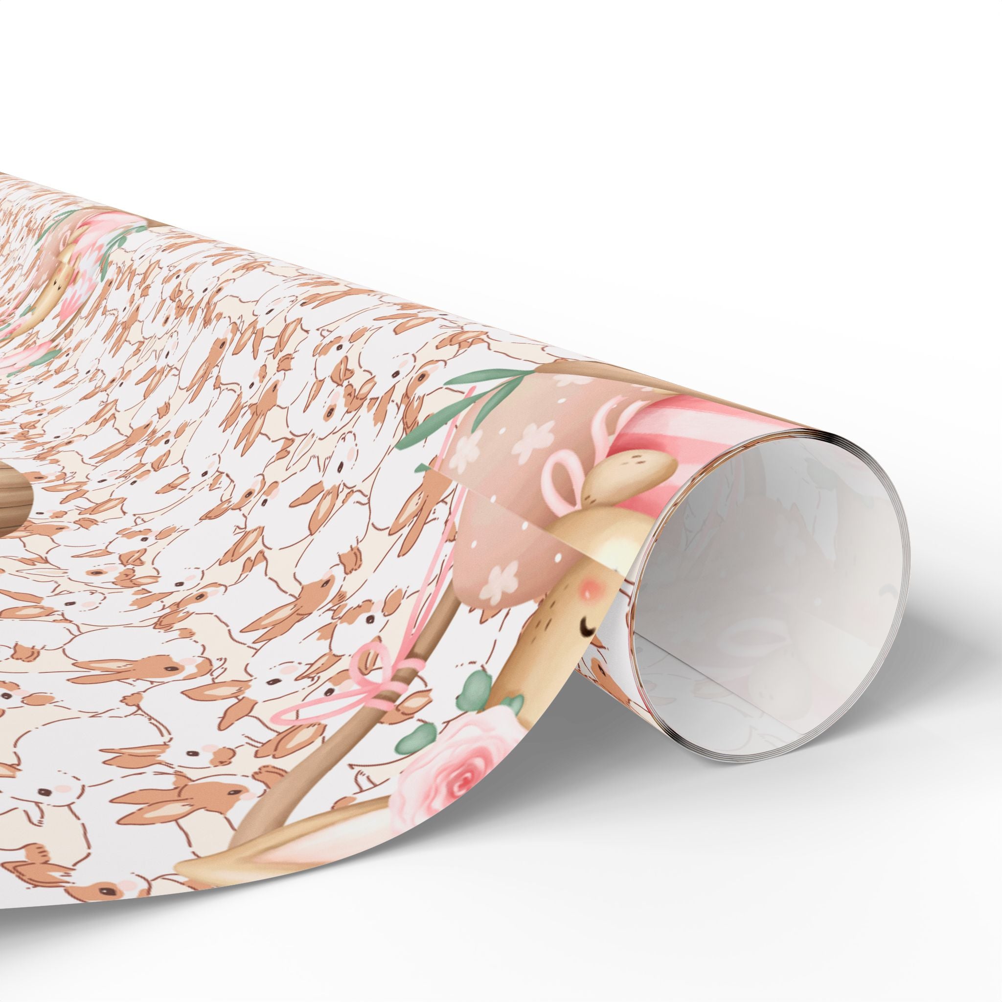 Easter Floral Bunny Wrapping Paper Roll — Cute Pastel Easter Gift Wrap - Creations by Chris and Carlos
