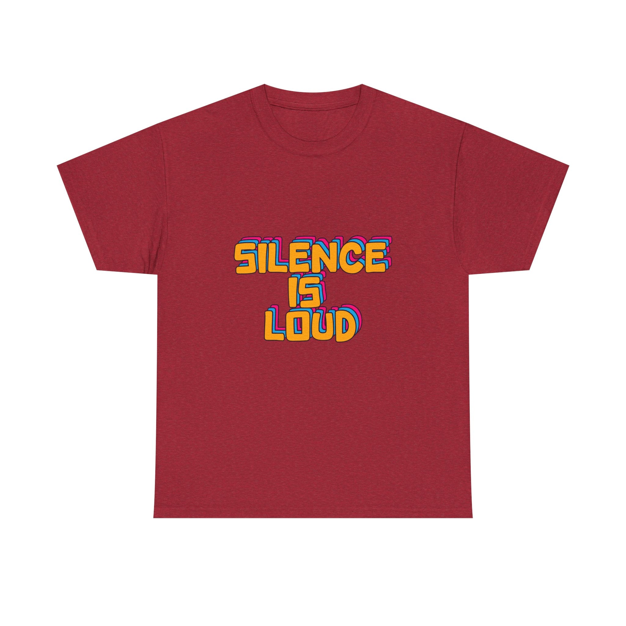 Silence Is Loud Graphic Tee — Retro Bold Statement T-Shirt - Creations by Chris and Carlos