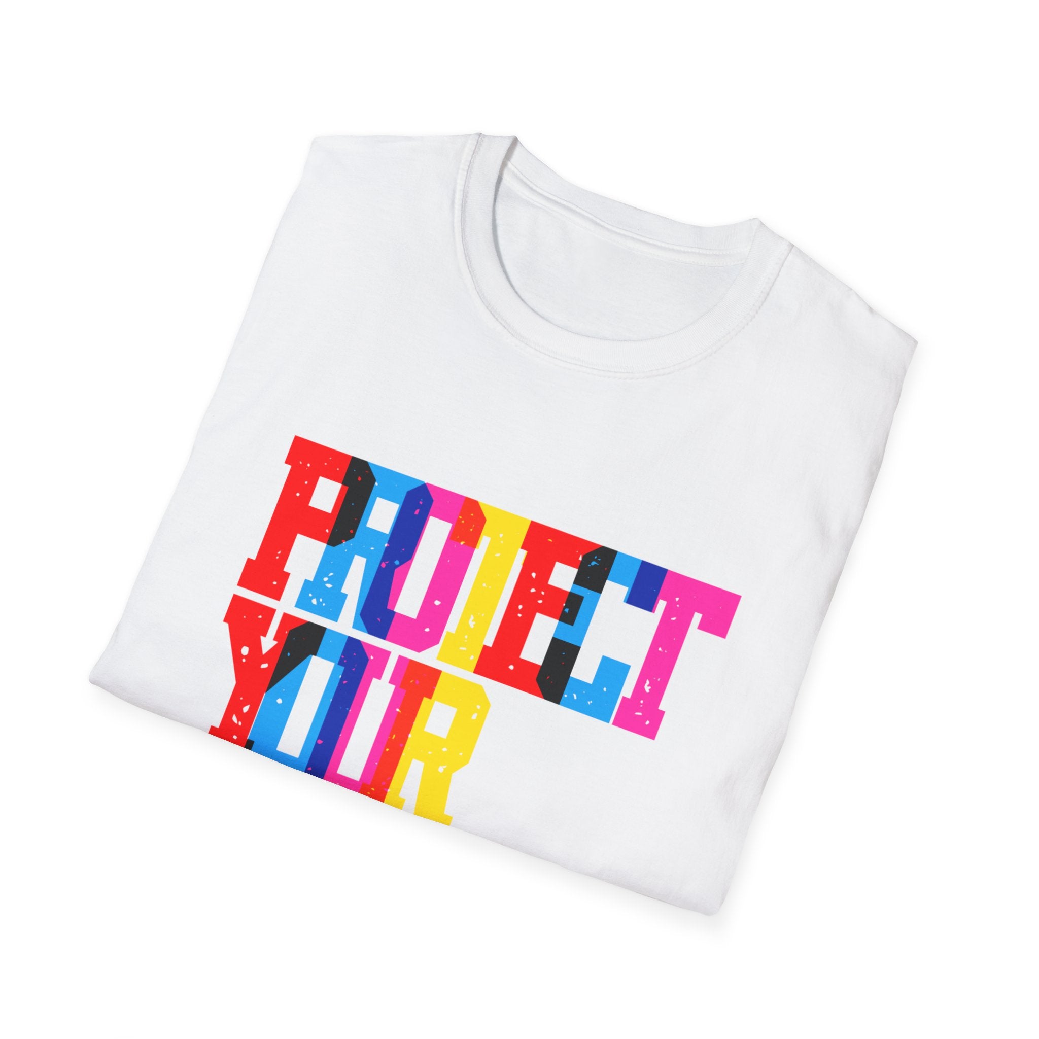 T-Shirt — Colorblock "Protect Your Peace" Graphic Tee - Creations by Chris and Carlos