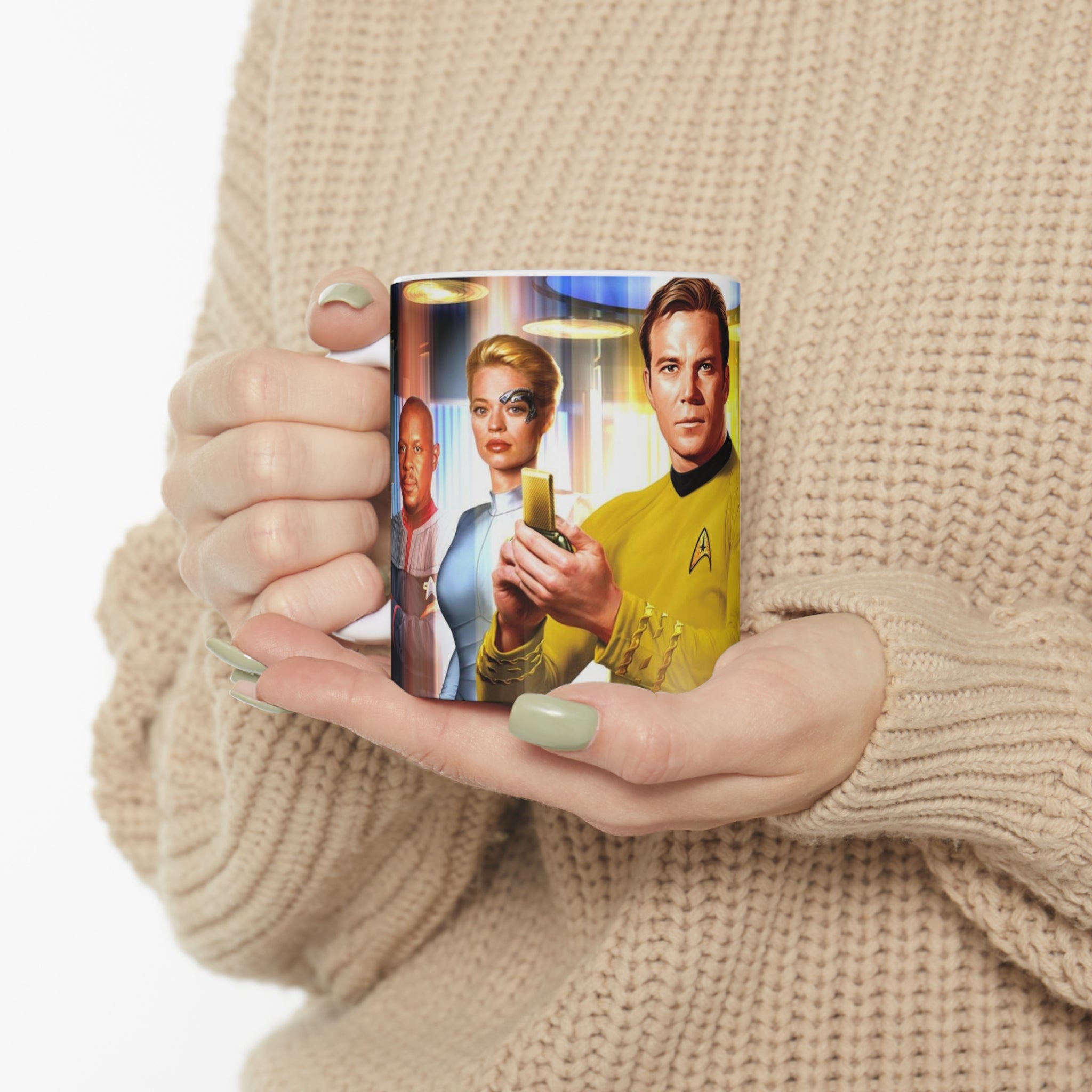 Star Trek USS Enterprise- White Ceramic Mug - Creations by Chris and Carlos