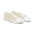 Gold Floral Pattern Men’s Low Top Sneakers — Retro Daisy Print Casual Shoes