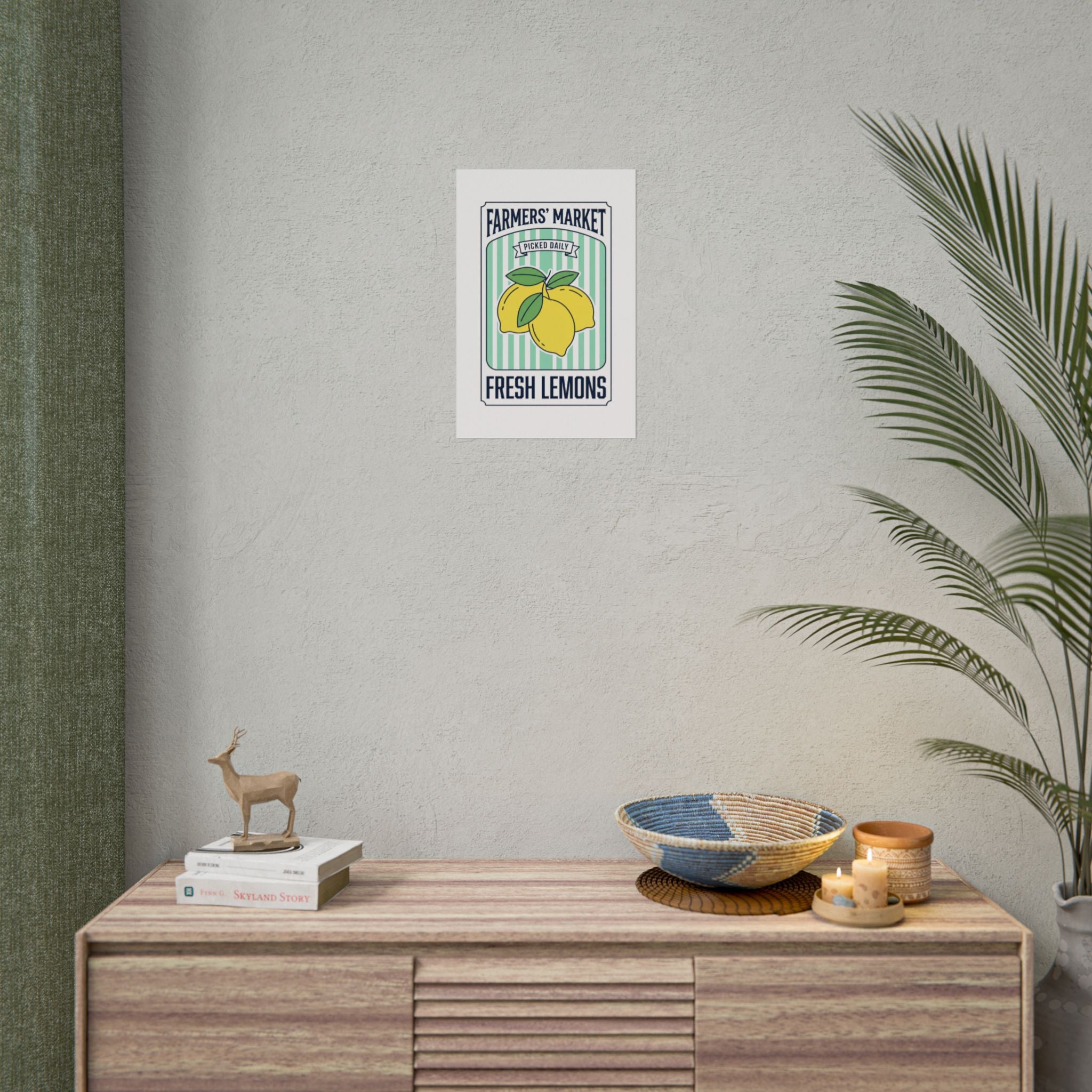 Farmers' Market Fresh Lemons Poster — Vintage Kitchen Wall Art - Creations by Chris and Carlos