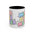 Mind Over Matter Accent Coffee Mug – Pastel Motivational Ceramic Mug (11/15oz)