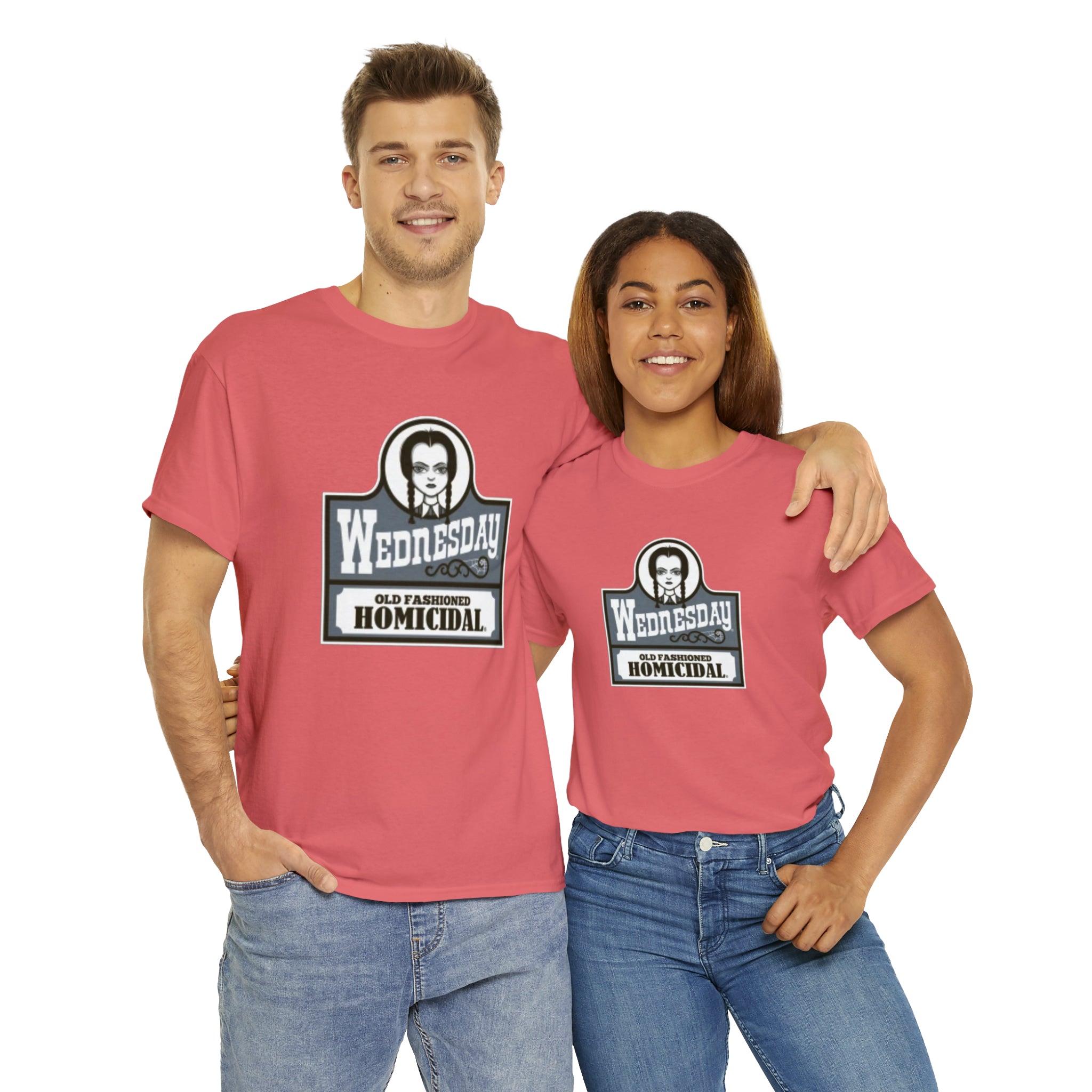 Wednesday- Wendys Unisex Heavy Cotton T-Shirt - Creations by Chris and Carlos
