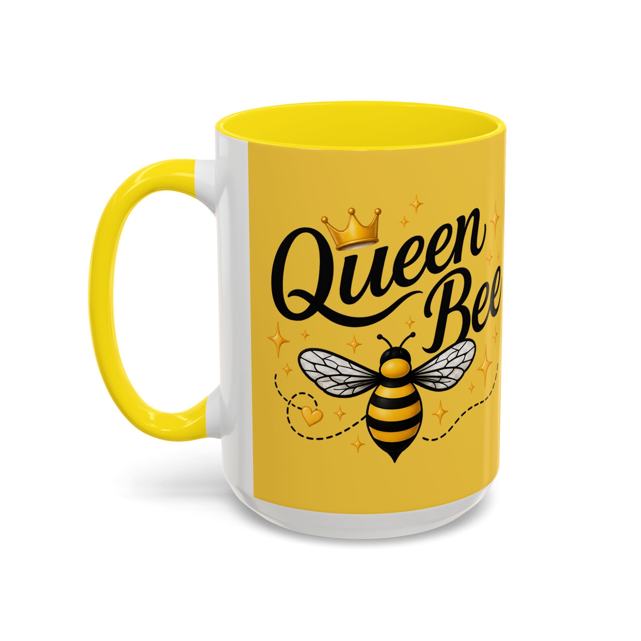 Queen Bee Coffee Mug — Floral Bee Accent Mug (11/15oz) - Creations by Chris and Carlos