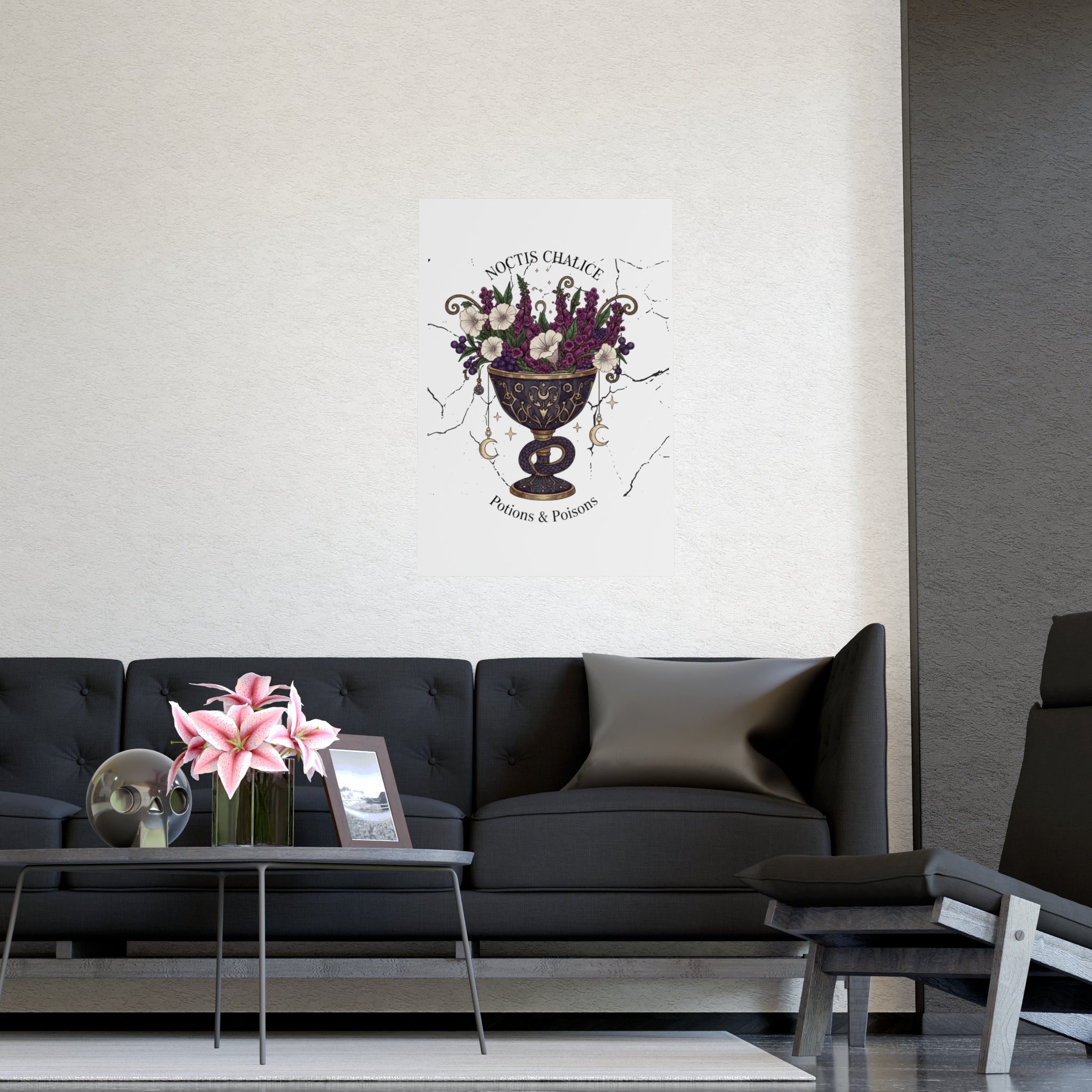Noctis Chalice Matte Poster — Potions & Poisons Floral Gothic Wall Art - Creations by Chris and Carlos