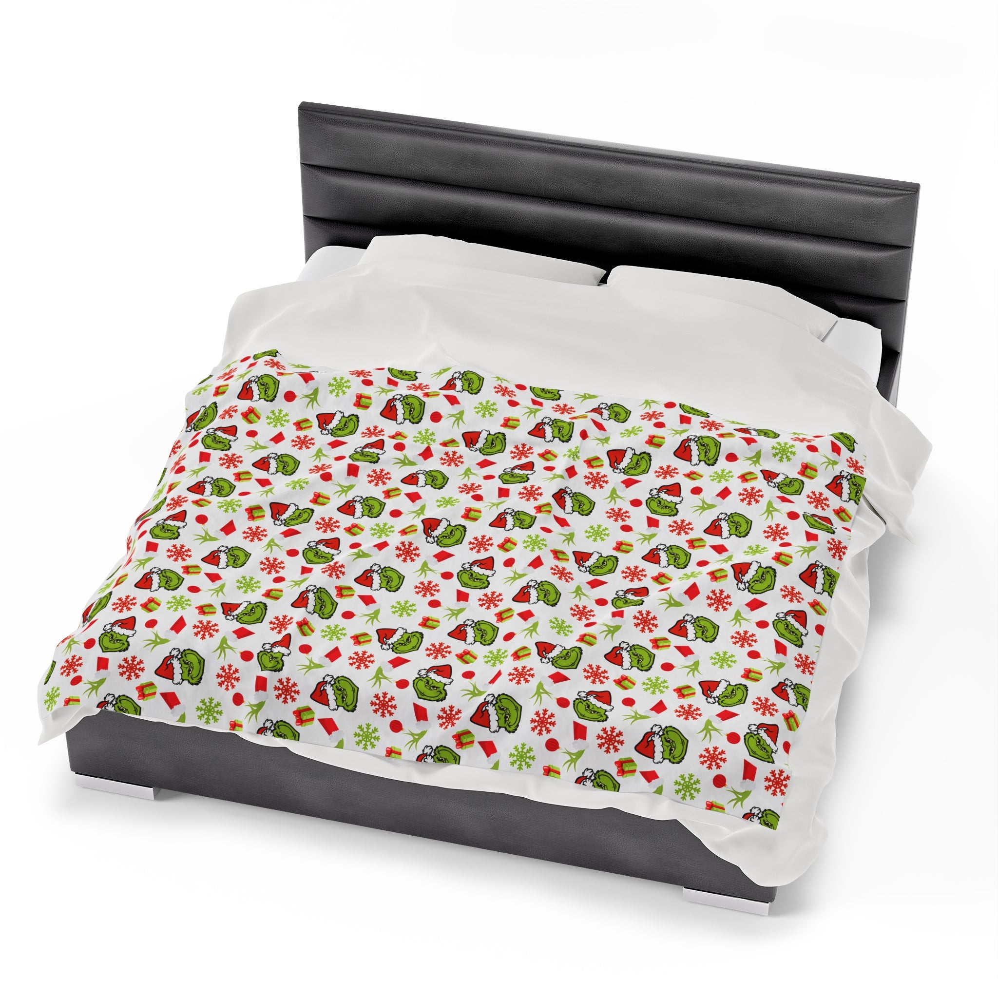 The Grinch- Velveteen Plush Blanket by CuddleLux Bliss - Creations by Chris and Carlos