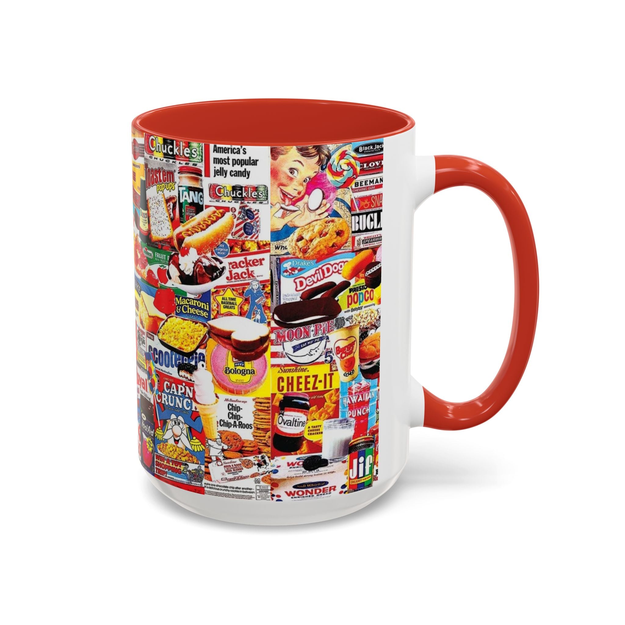 Vintage Snack Packaging Collage Coffee Mug (11/15oz) - Creations by Chris and Carlos