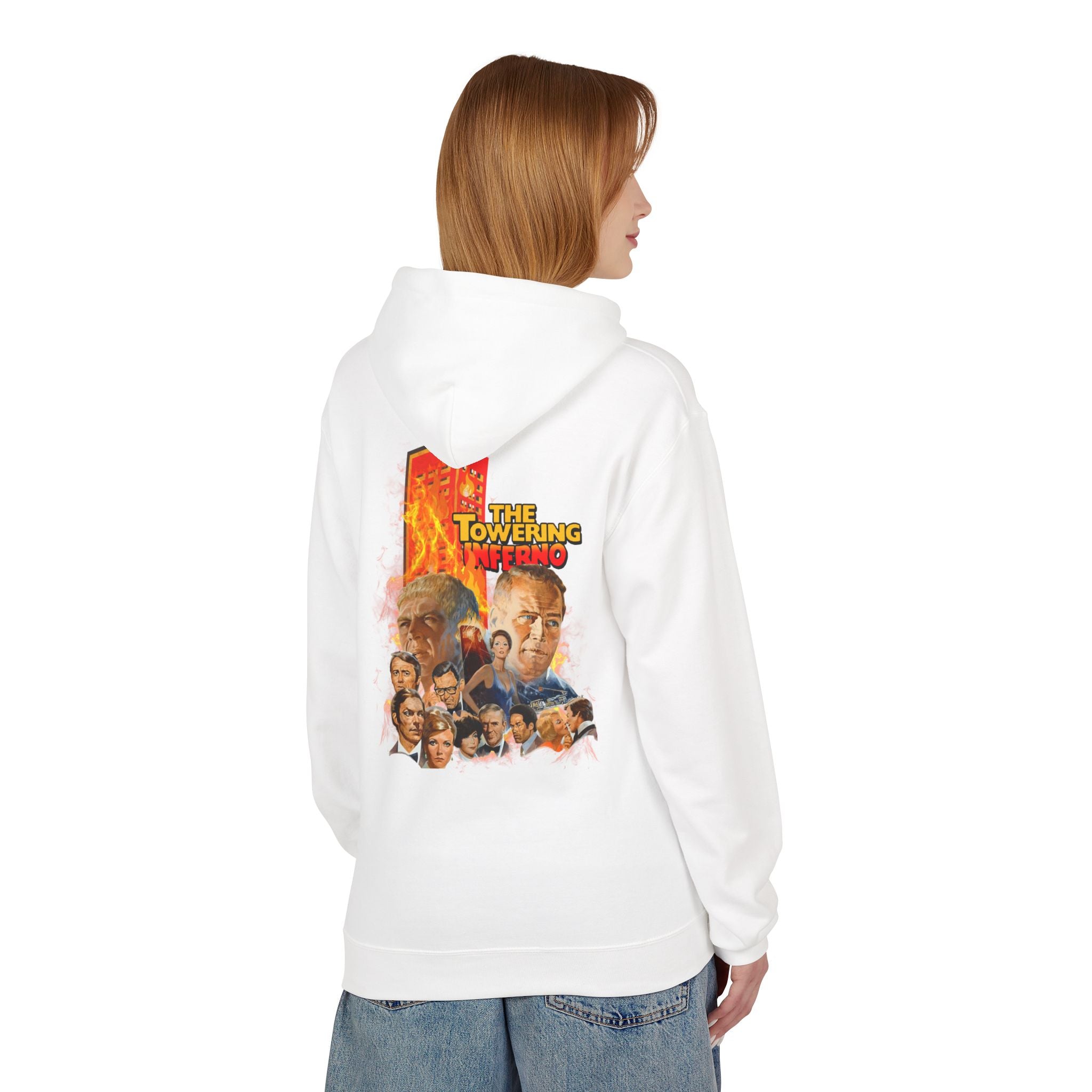 Hoodie — "The Towering Inferno" Vintage Disaster Movie Poster Pullover - Creations by Chris and Carlos
