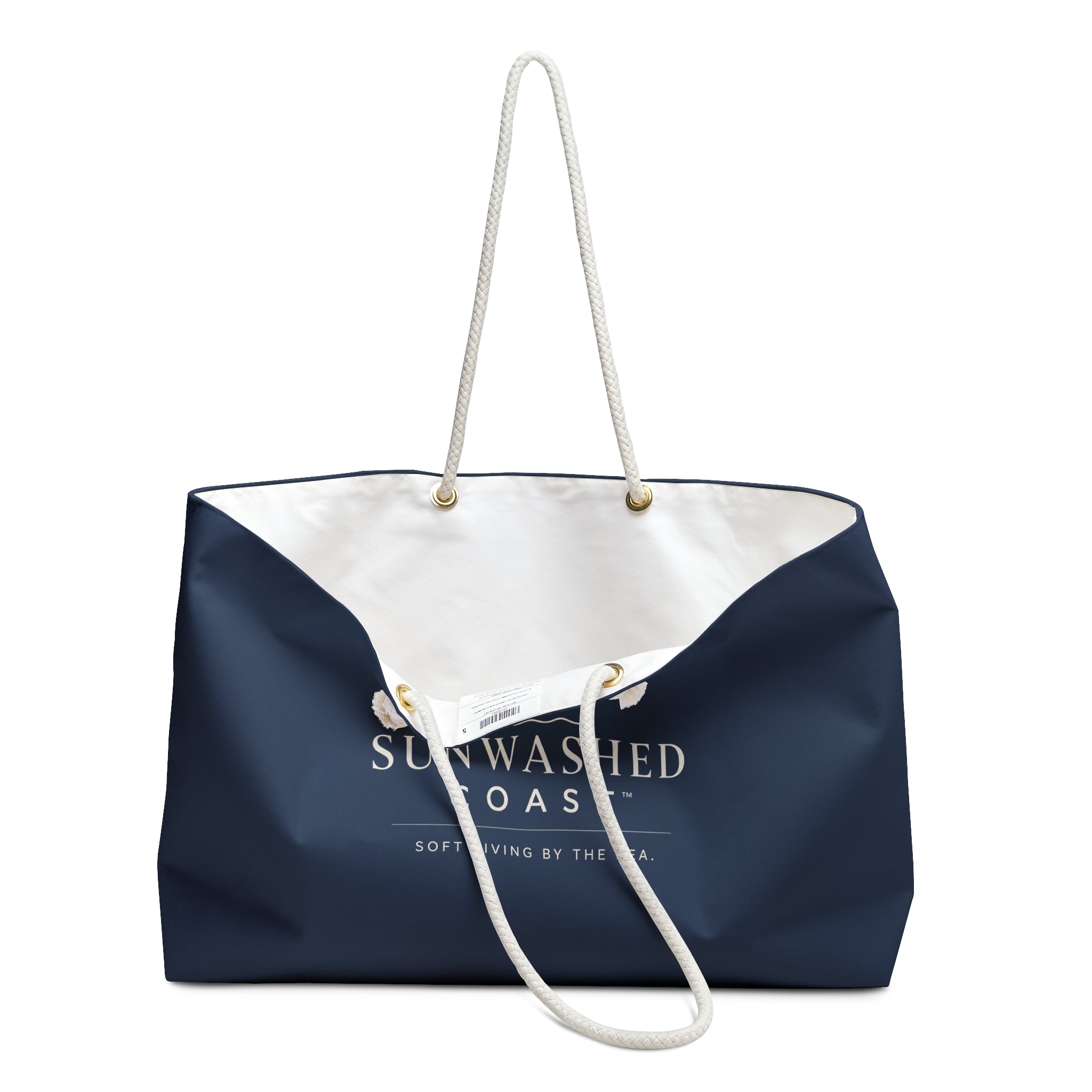 Sunwashed Coast Weekender Bag — Navy Beach Travel Tote - Creations by Chris and Carlos