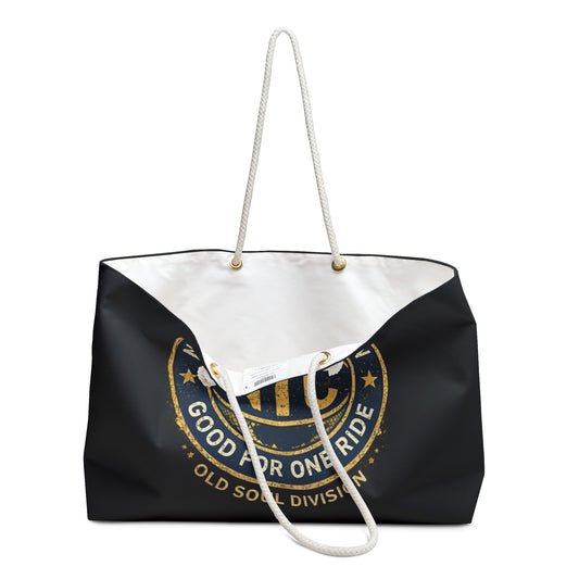 The Foundry Collective NYC Transit Token Weekender Bag — Vintage 'Good For One Ride' Travel Tote - Creations by Chris and Carlos