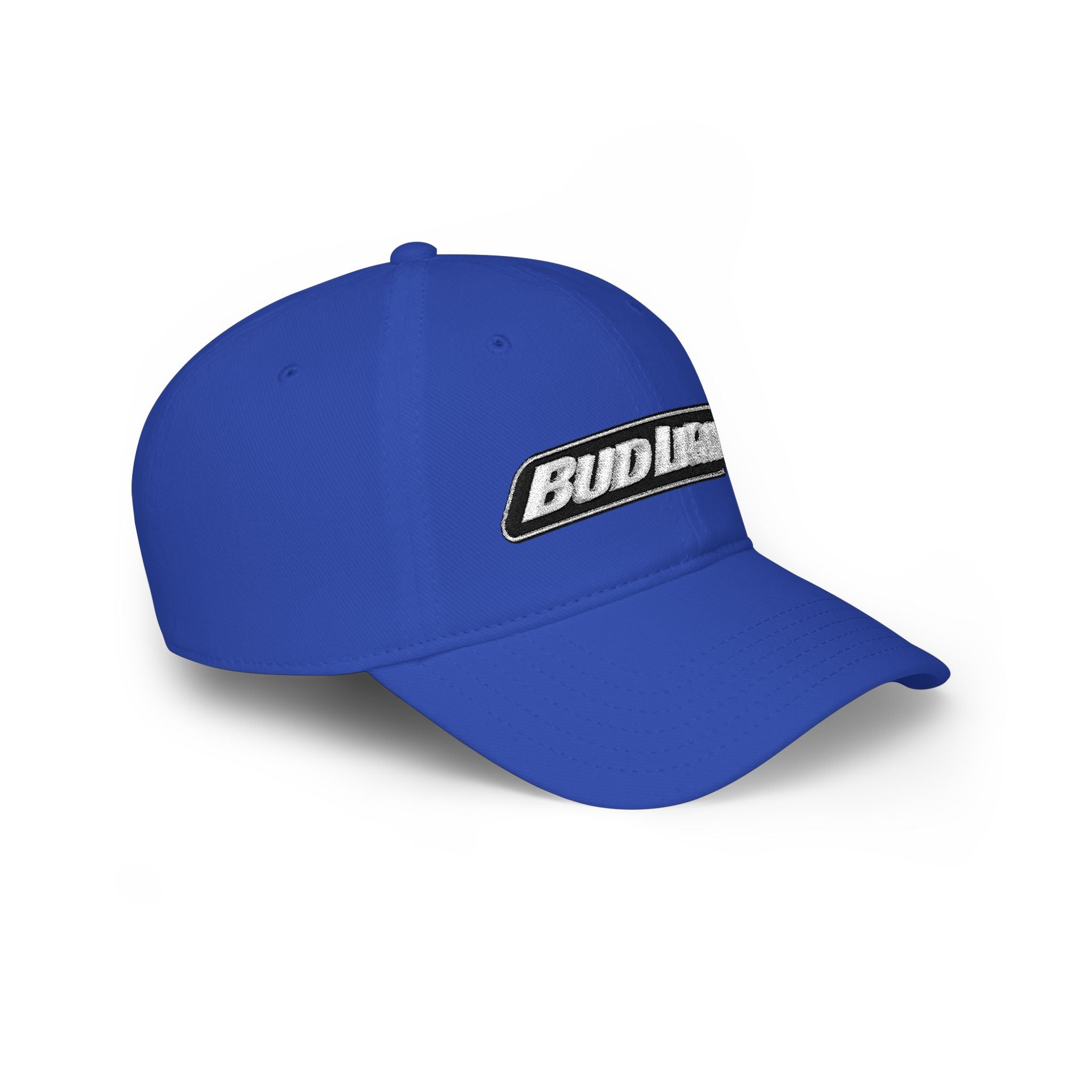 Bud Light Embroidered Baseball Cap — Red Low Profile Dad Hat - Creations by Chris and Carlos
