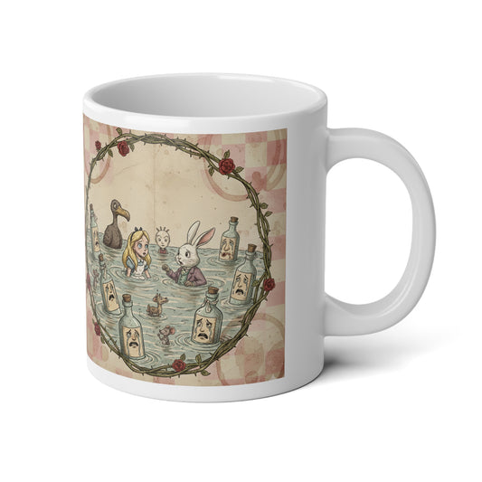 20oz Jumbo Mug — Vintage Cottagecore Tea Party Illustration - Creations by Chris and Carlos