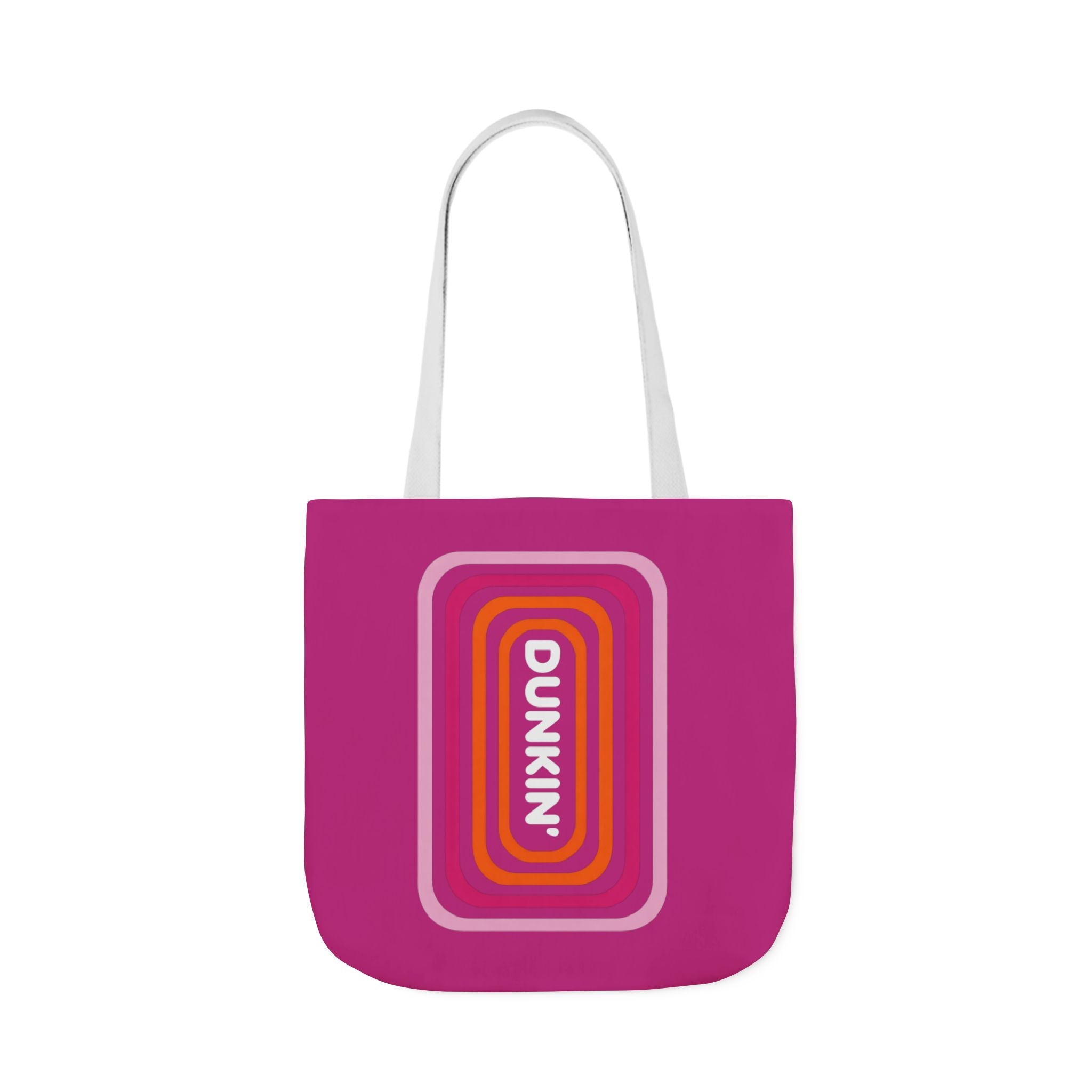 Tote Bag — Retro Pink 'Dunkin' Logo' Canvas Tote - Creations by Chris and Carlos