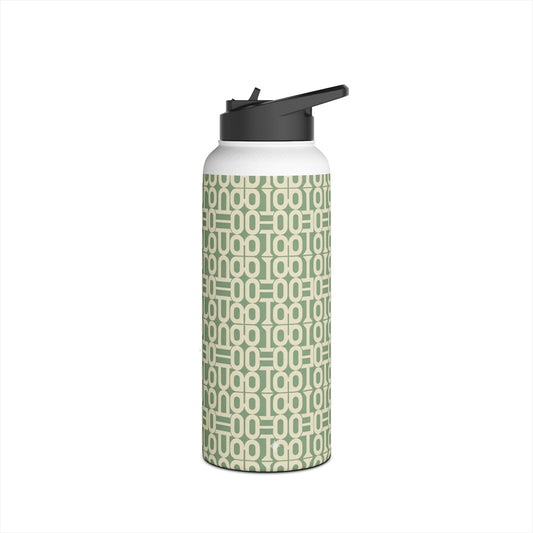 Prism Point Athletic Collection Geometric Sage Link Stainless Steel Water Bottle - Creations by Chris and Carlos