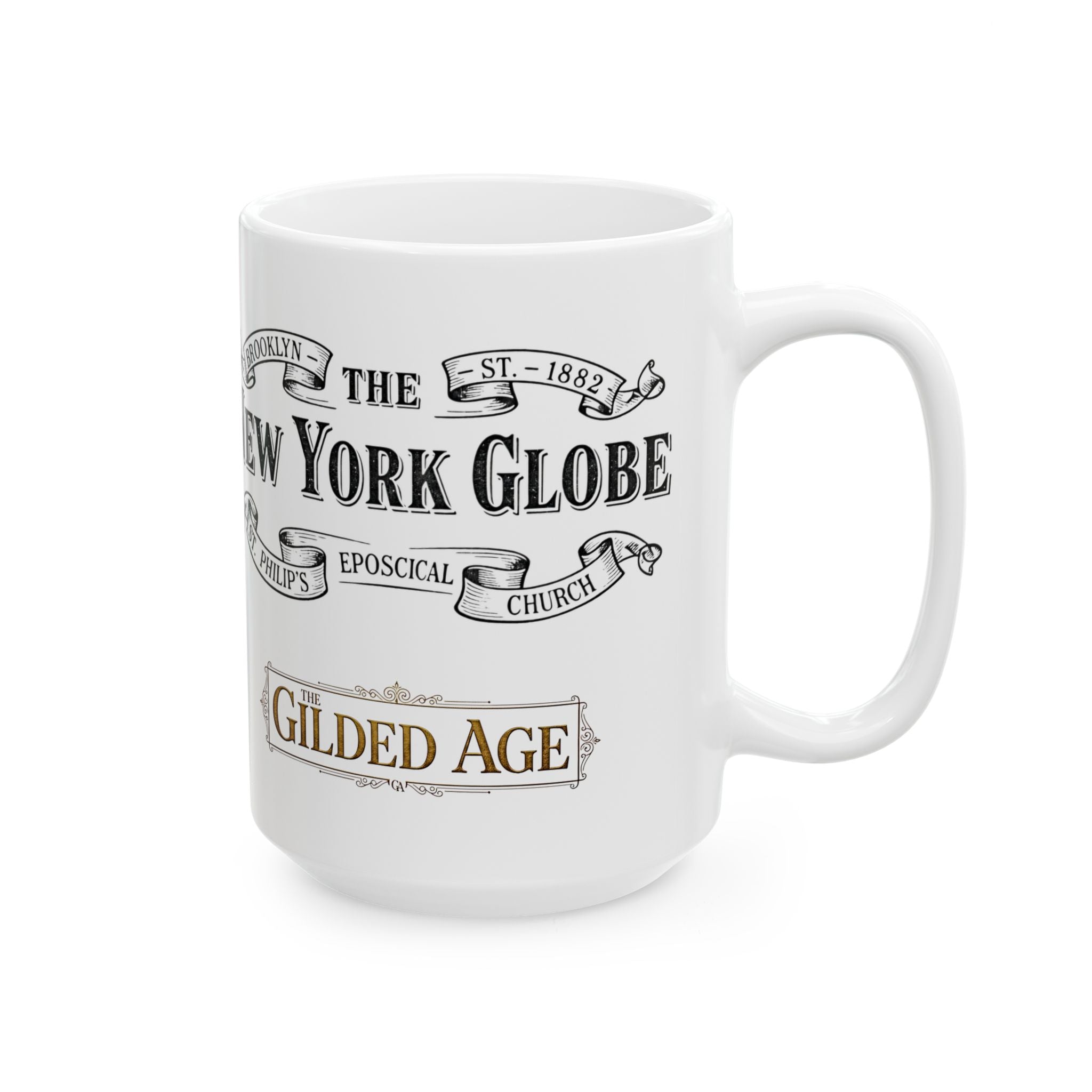 New York Vintage Newspaper Ceramic Mug — The Gilded Age Design (11oz, 15oz) - Creations by Chris and Carlos