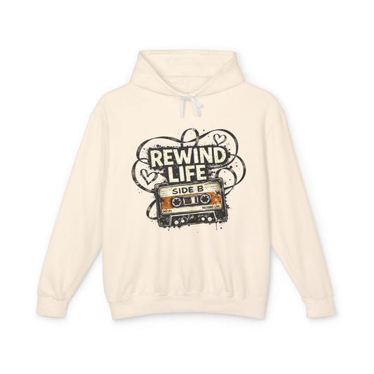 Retro 'Rewind Life' Cassette Hoodie - Creations by Chris and Carlos