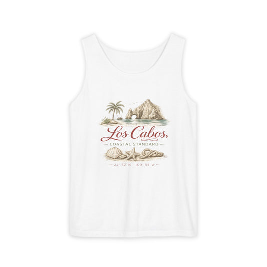 Los Cabos Desert Coast Tank Top — Vintage Cactus Beach Graphic - Creations by Chris and Carlos