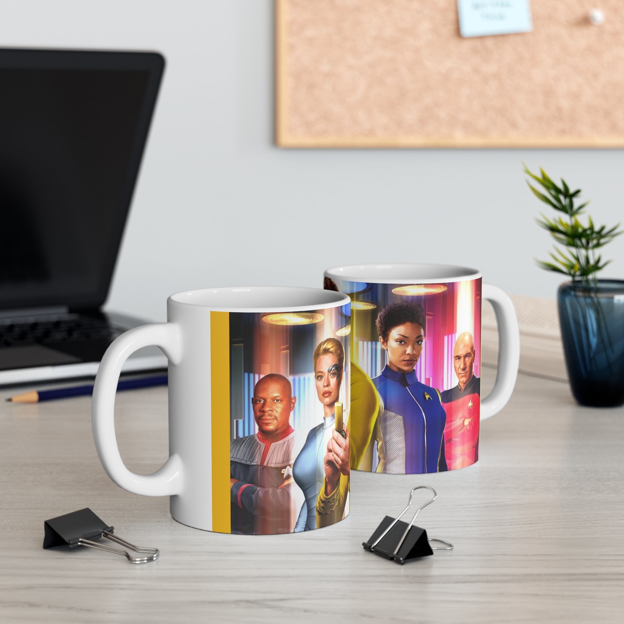 Star Trek USS Enterprise- White Ceramic Mug - Creations by Chris and Carlos