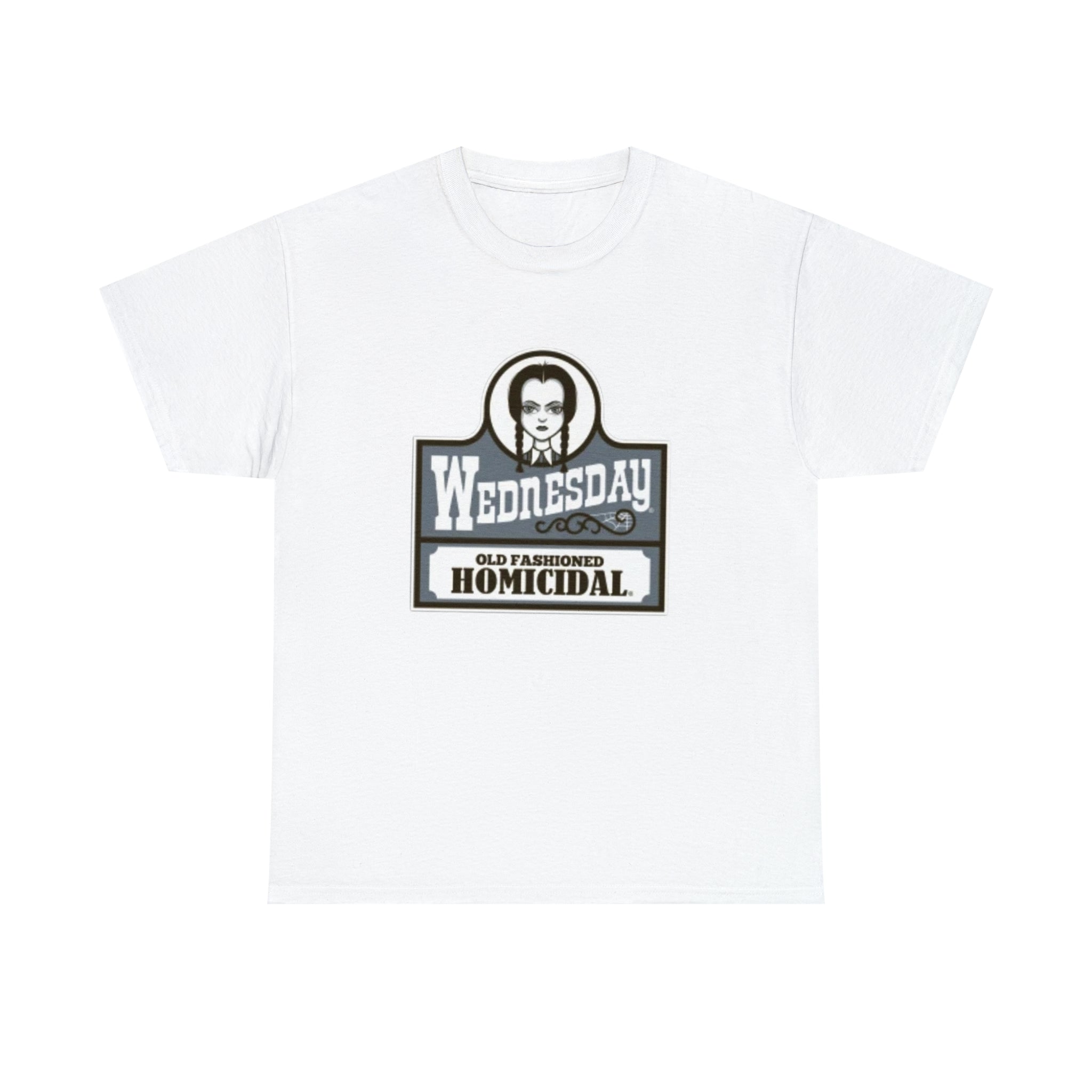 Wednesday- Wendys Unisex Heavy Cotton T-Shirt - Creations by Chris and Carlos