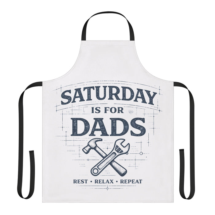 Saturday Is For Dads Apron — Father's Day Gift, BBQ & Workshop Chef Apron