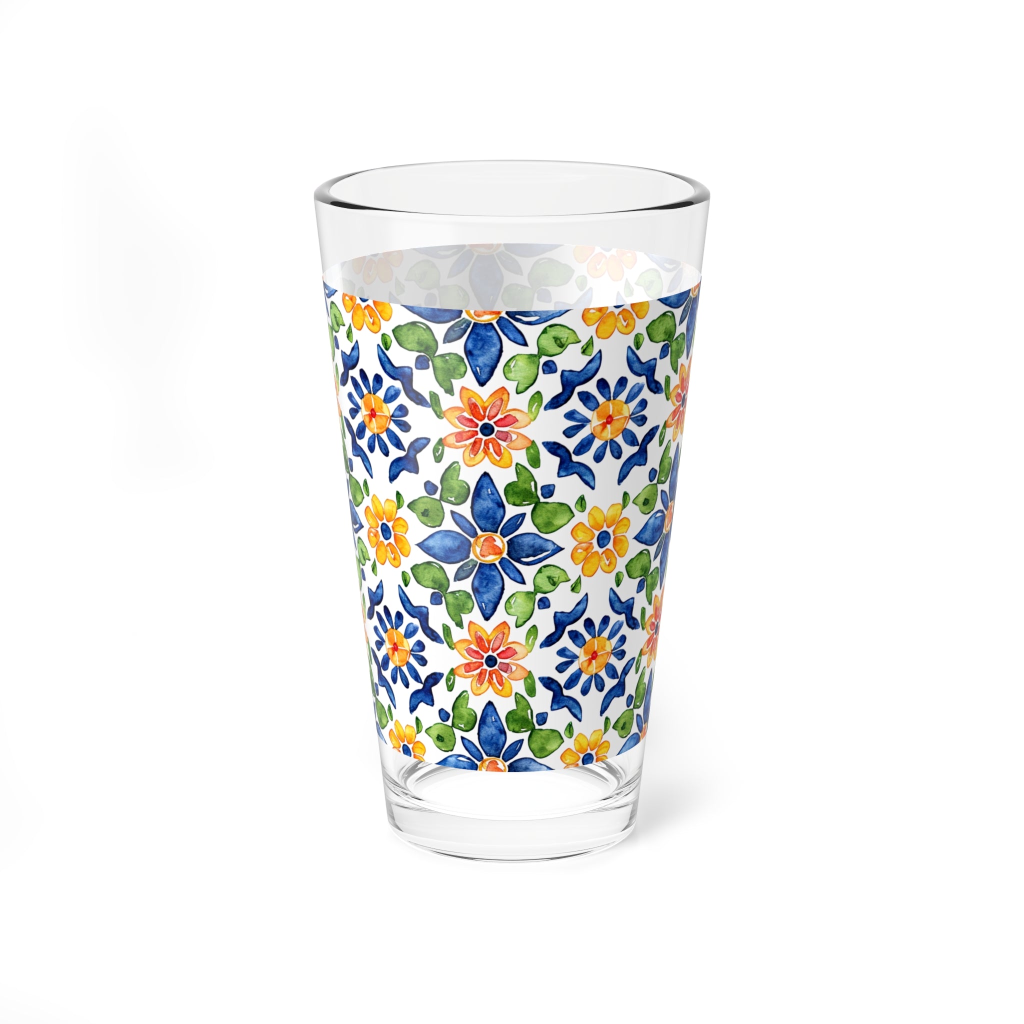 1Sol y Alegría (Sun and Joy) Collection- Cactus Succulent Pattern Microfiber Blanket Soft Velveteen Throw for Home & Garden Lovers6oz Floral Mosaic Mixing Glass — Colorful Blue & Yellow Patterned Bar Glass - Creations by Chris and Carlos