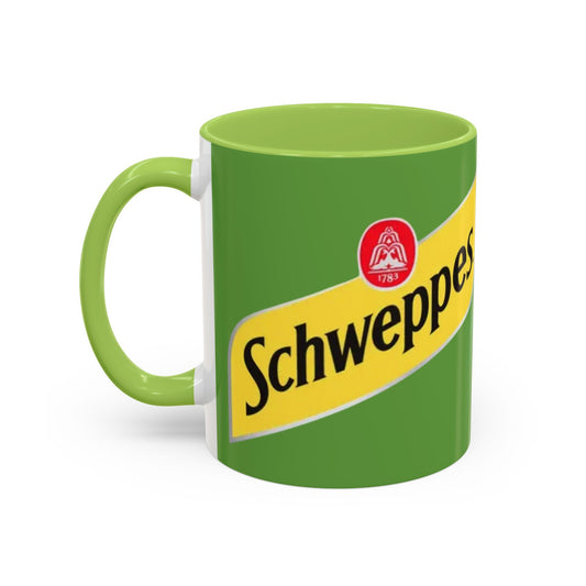 Schweppes Logo Accent Coffee Mug (11/15oz) - Creations by Chris and Carlos
