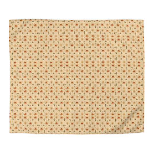 Vintage Floral Microfiber Duvet Cover – Warm Cottagecore Pattern - Creations by Chris and Carlos