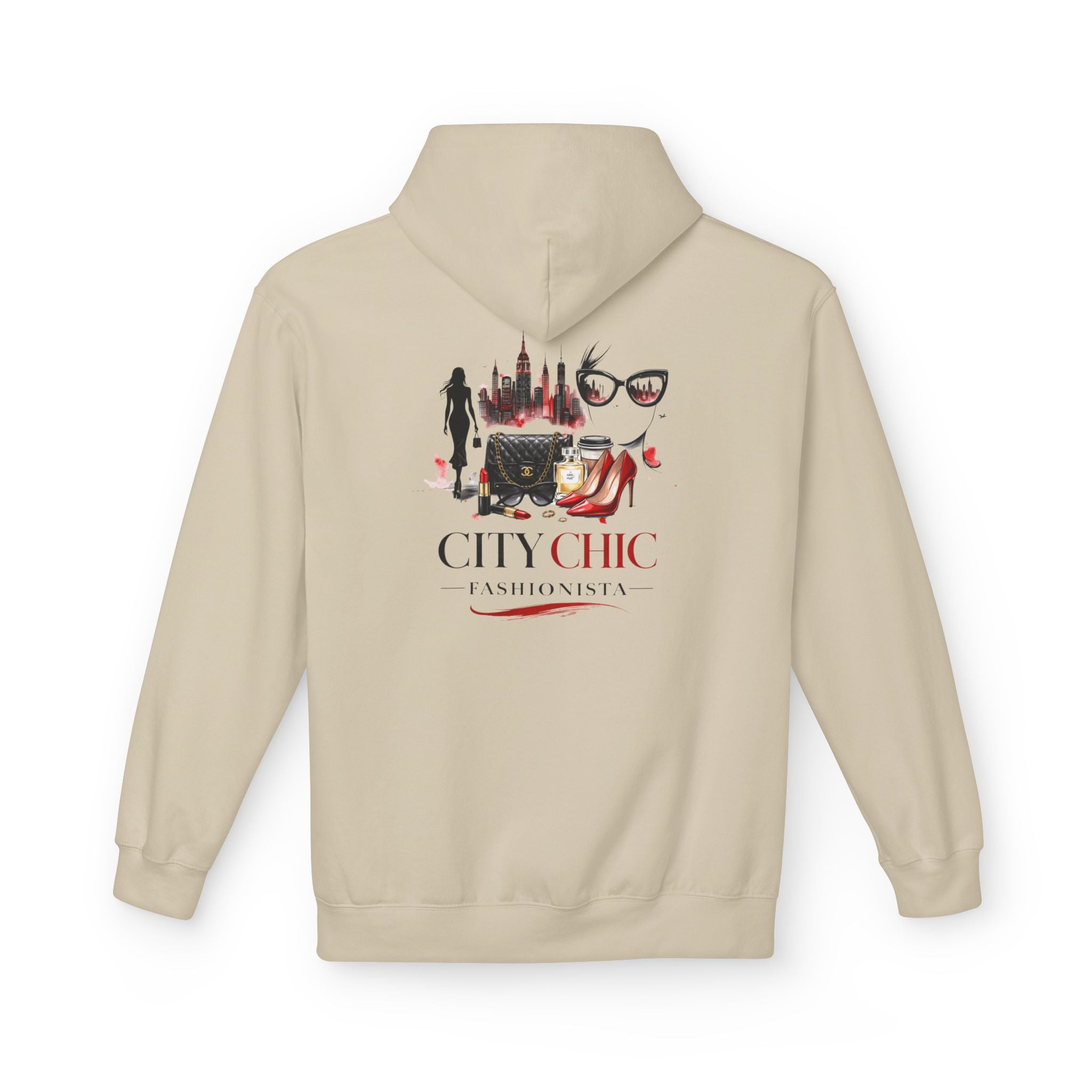 City Chic Fashion Hoodie — "City Chic & Ambitionista" Graphic Pullover - Creations by Chris and Carlos