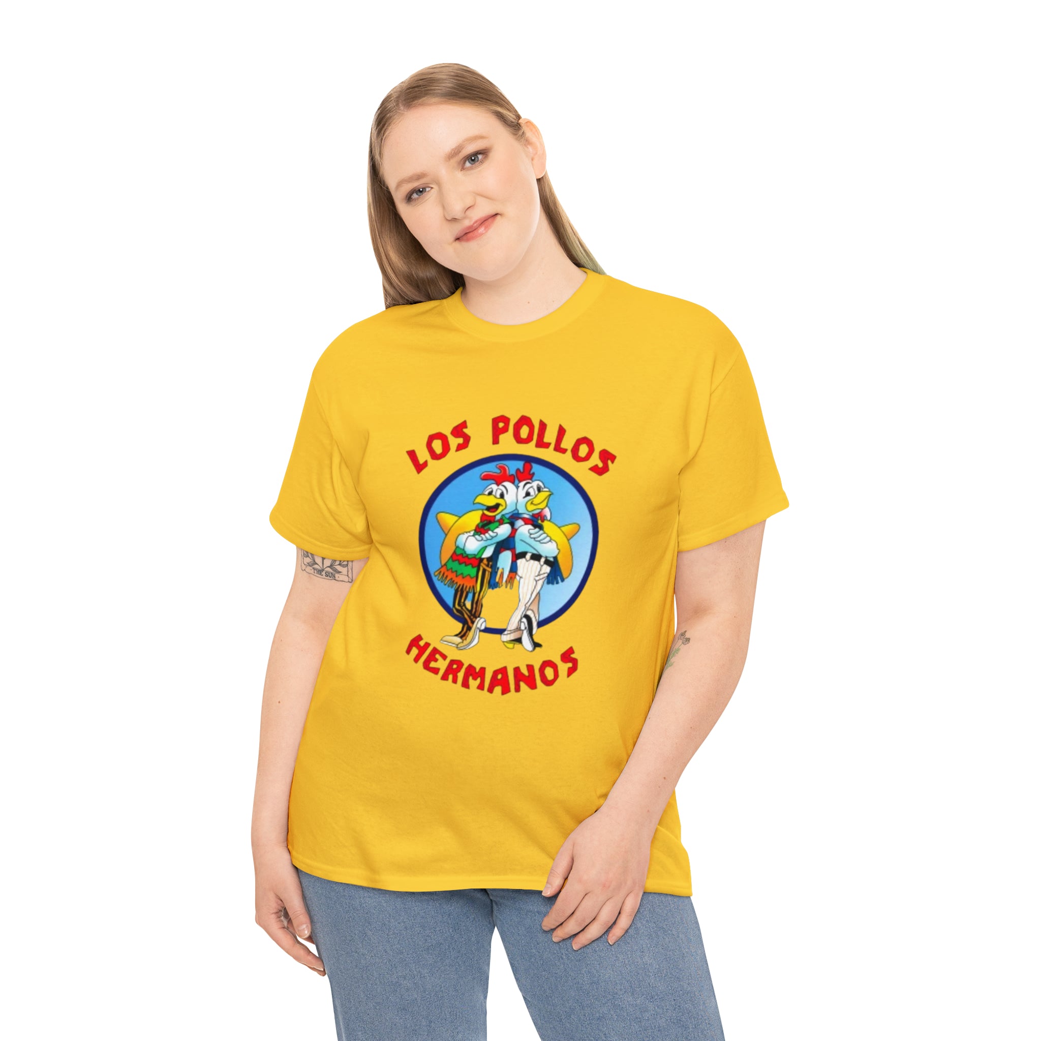 Pollos- Unisex Heavy Cotton T-Shirt - Creations by Chris and Carlos