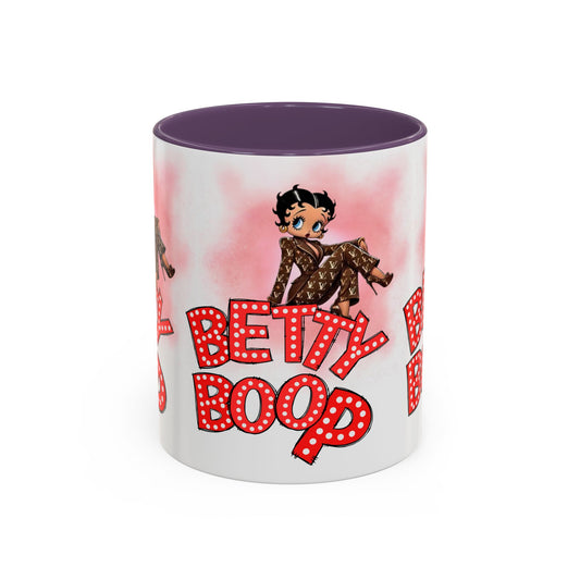 Betty Boop Pink Accent Coffee Mug — Retro Vintage Cartoon Tea Cup (11/15 oz) - Creations by Chris and Carlos