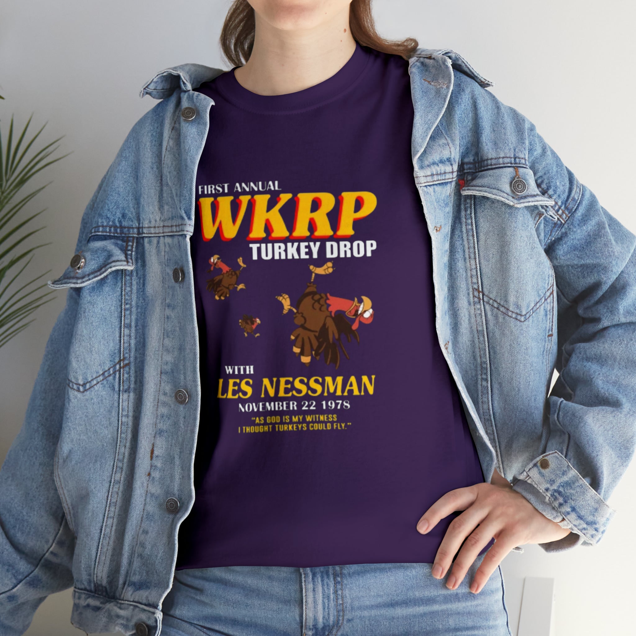 WKRP 70's TV Show- Unisex Heavy Cotton T-Shirt - Creations by Chris and Carlos