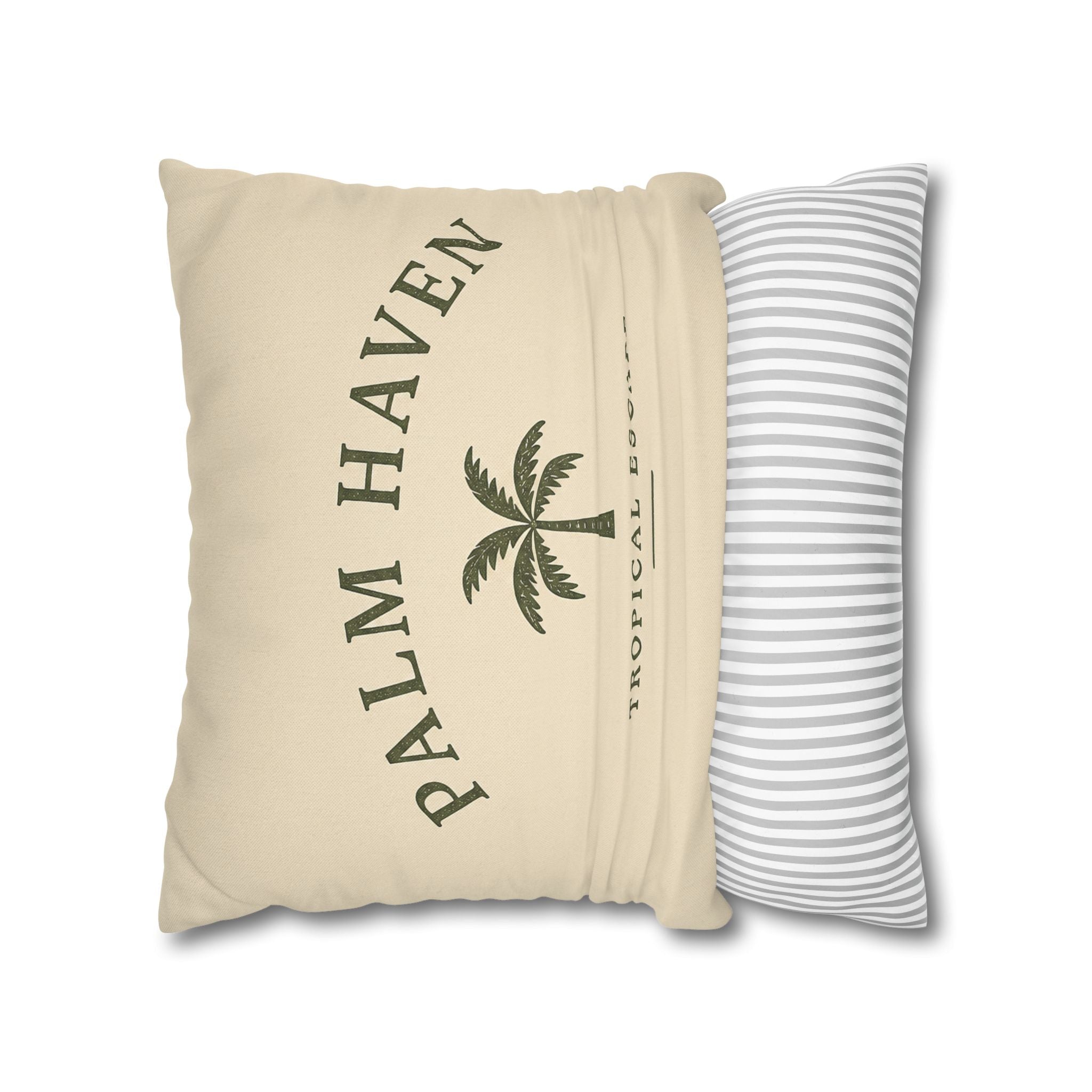 Palm Haven Tropical Escape Decorative Pillow Cover - Creations by Chris and Carlos