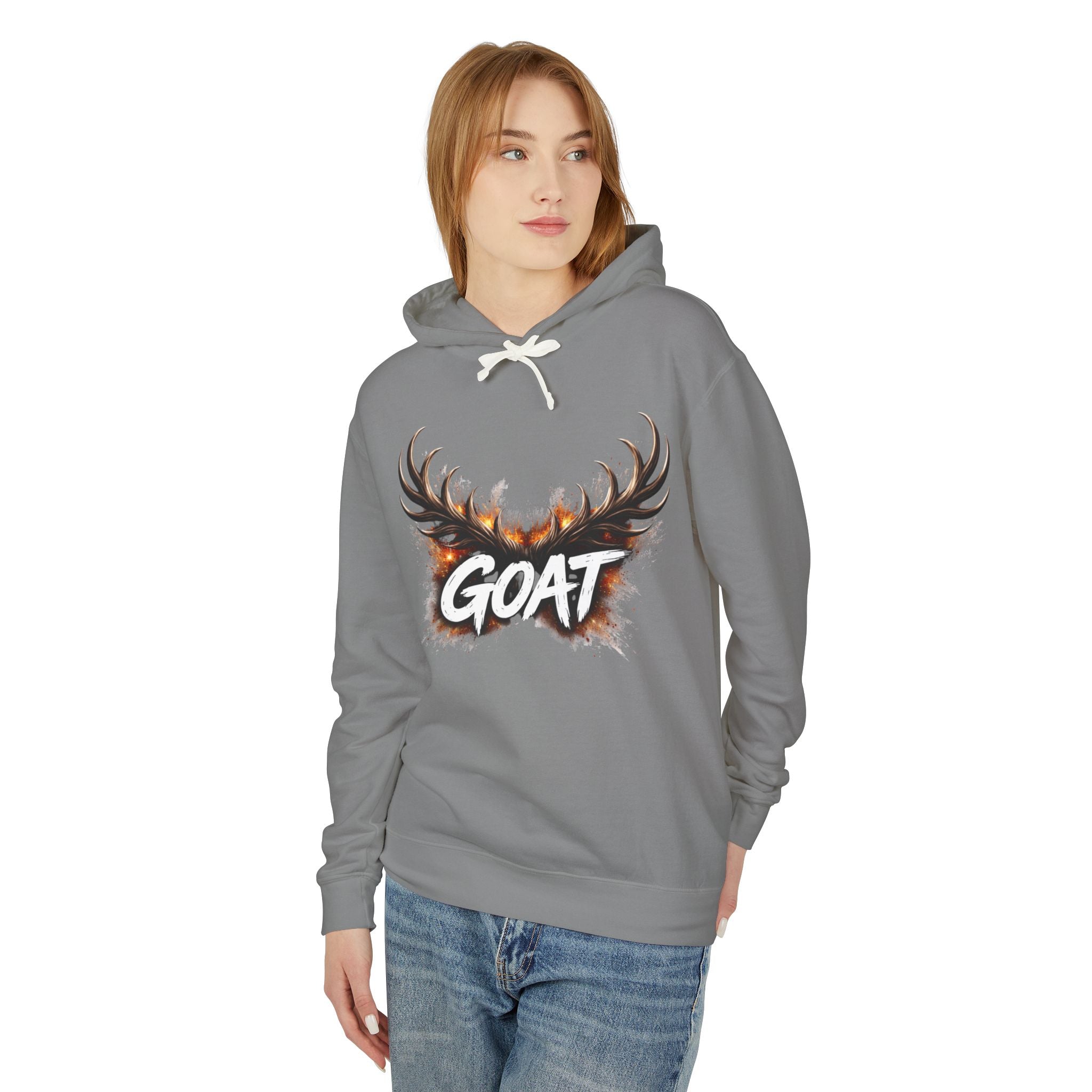 GOAT Antler Graphic Hoodie | Goat Skull Antlers Sweatshirt - Creations by Chris and Carlos