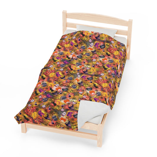 Hocus Pocus- Velveteen Plush CuddleLux Bliss Blanket - Creations by Chris and Carlos