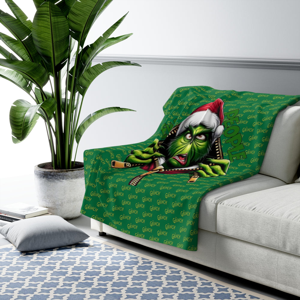 The Grinch Merry Grinchmas Sherpa Fleece Blanket