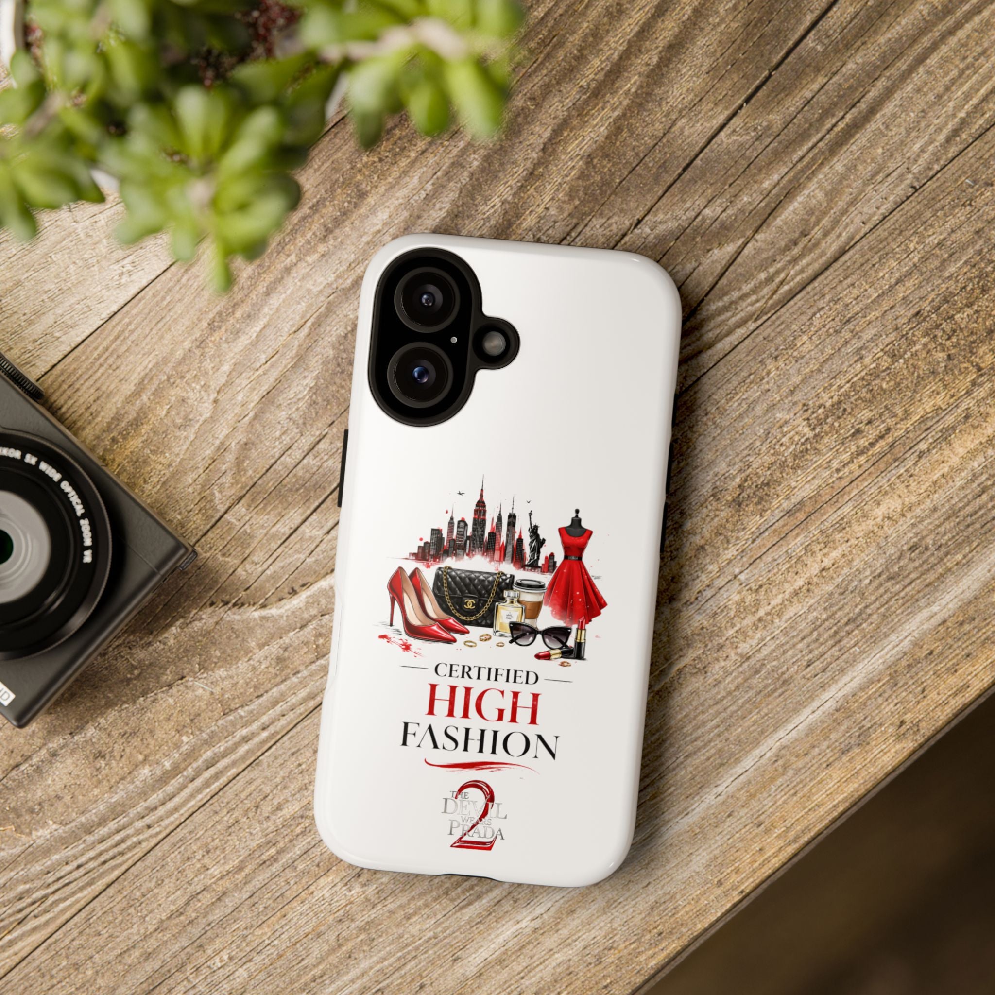 Certified High Fashion Phone Case — Chic Red Dress & Accessories Design - Creations by Chris and Carlos
