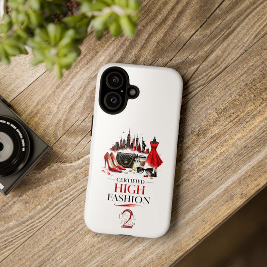 Certified High Fashion Phone Case — Chic Red Dress & Accessories Design - Creations by Chris and Carlos