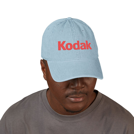 Kodak Embroidered Denim Hat - Vintage Logo Cap - Creations by Chris and Carlos