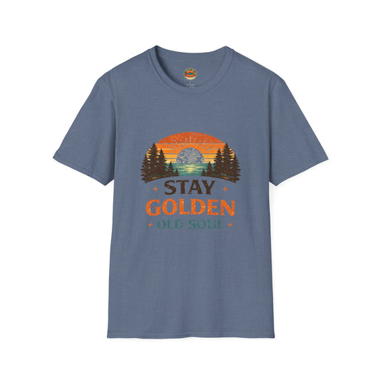 Stay Golden Old Soul T-Shirt — Vintage Sunset Nature Tee - Creations by Chris and Carlos