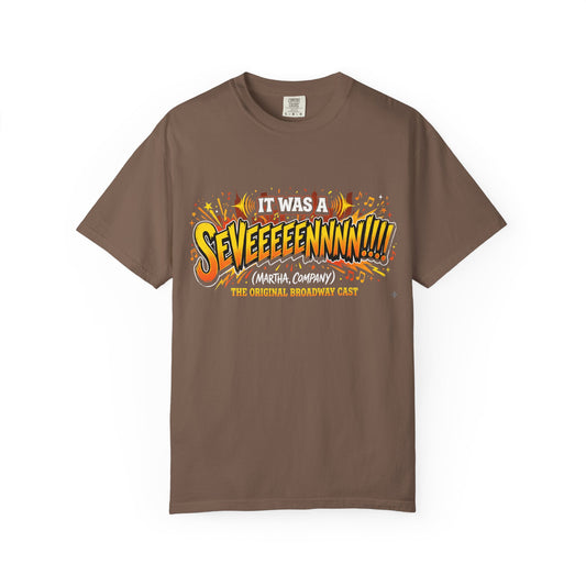 SEVEEEEEENNNN!!! Comic-Style Graphic T-Shirt - Creations by Chris and Carlos