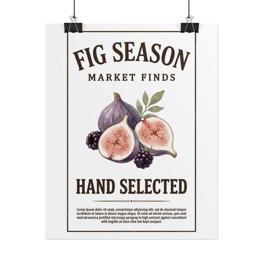 Fig Season Market Finds Poster — Hand Selected Botanical Wall Art - Creations by Chris and Carlos