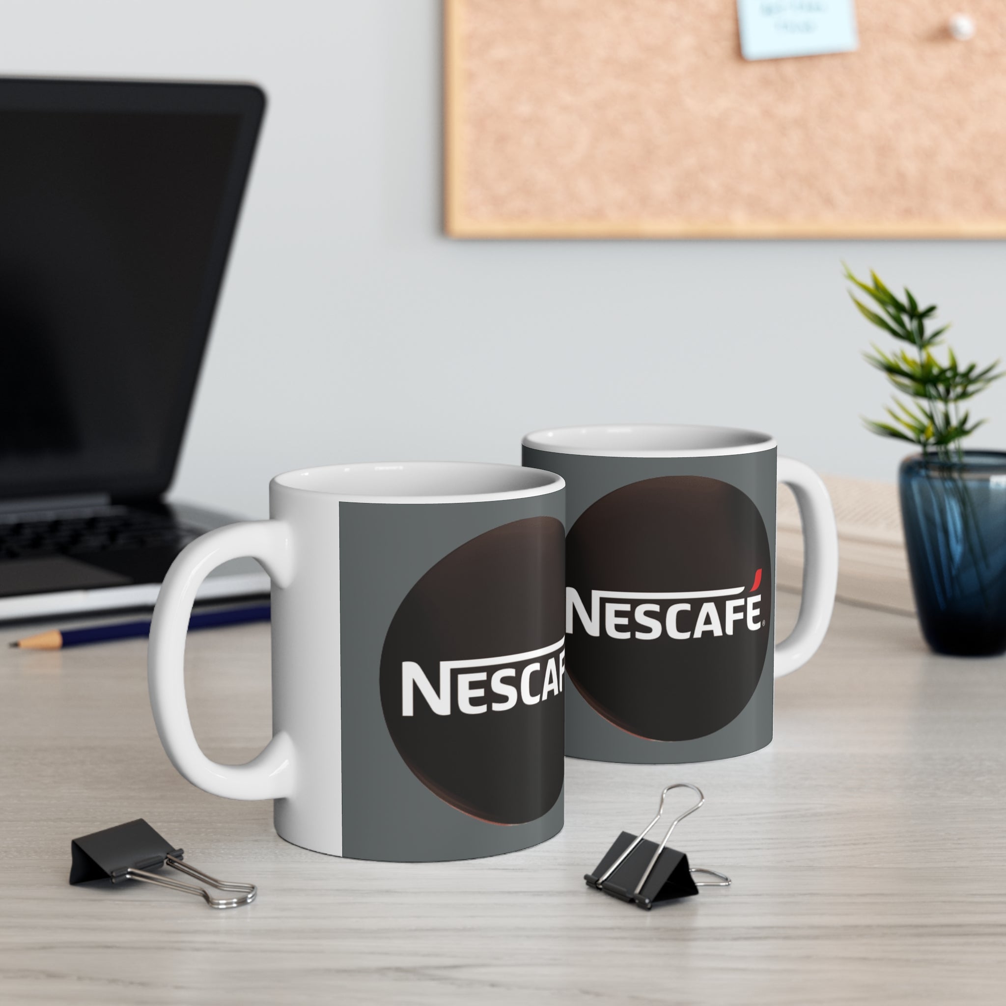 Nescafe Coffee- White Ceramic Mug - Creations by Chris and Carlos
