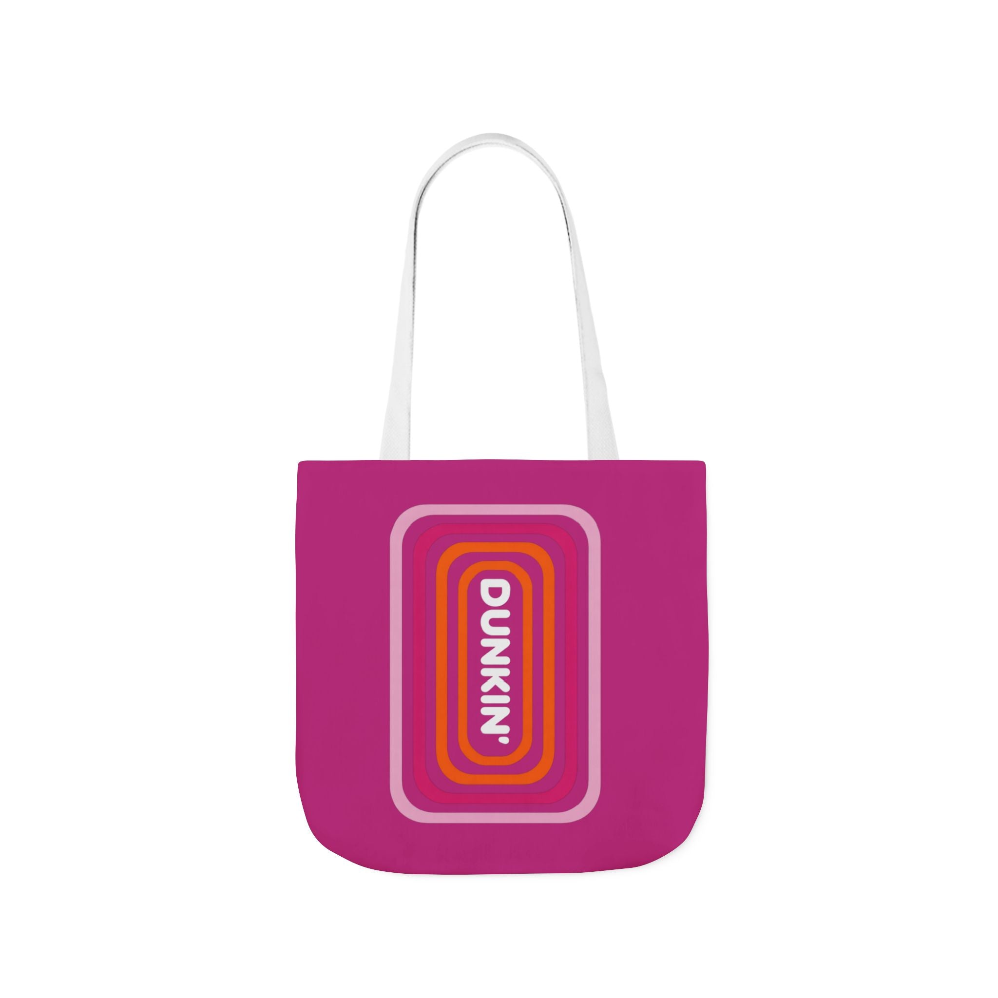 Tote Bag — Retro Pink 'Dunkin' Logo' Canvas Tote - Creations by Chris and Carlos
