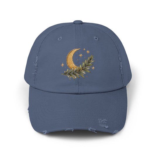 Old Soul Apothecary Distressed Moon & Laurel Baseball Cap - Creations by Chris and Carlos