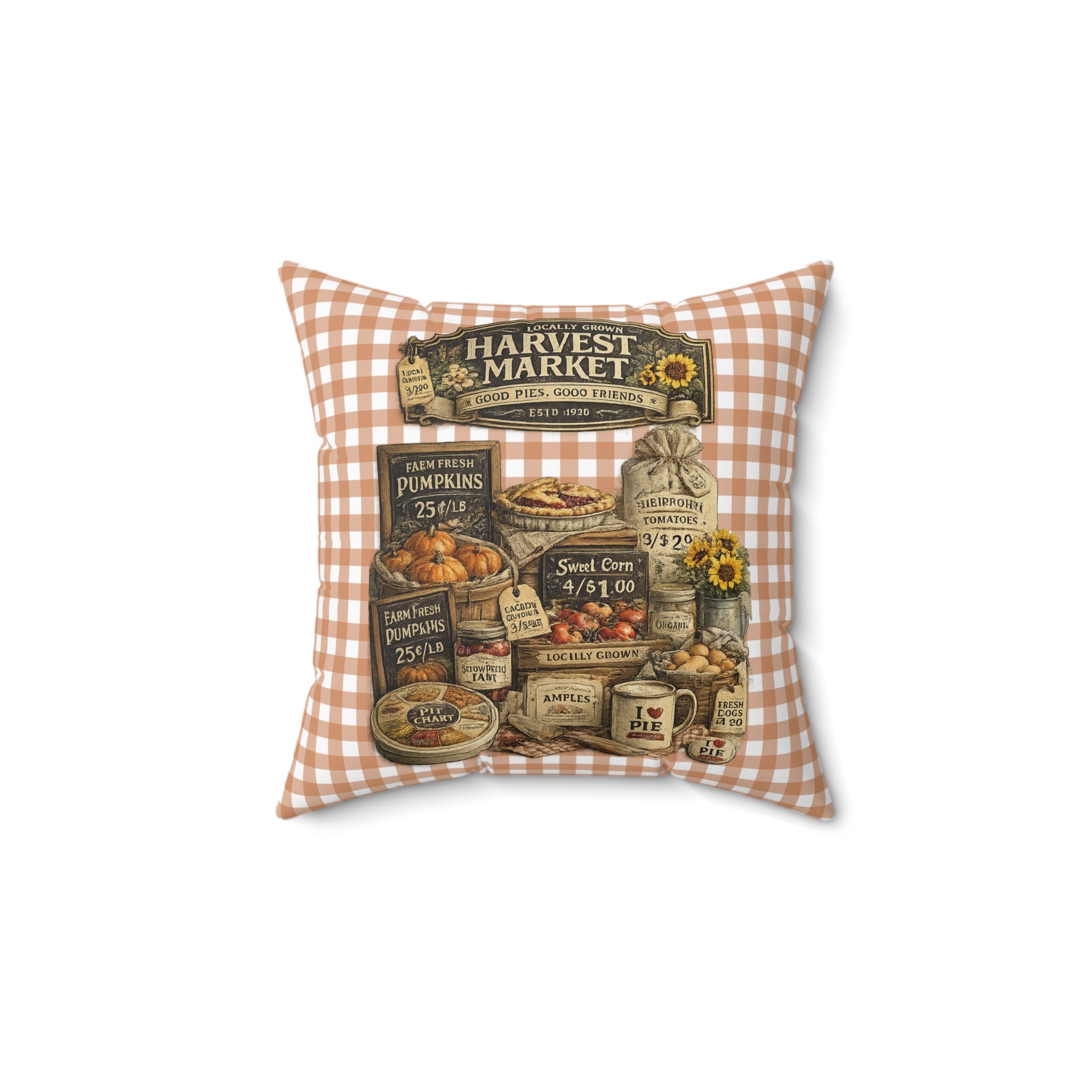 Old Soul Harvest™ Heirloom Plaid Throw Pillow - Throw Pillow from Old Soul Harvest Campfire Circle