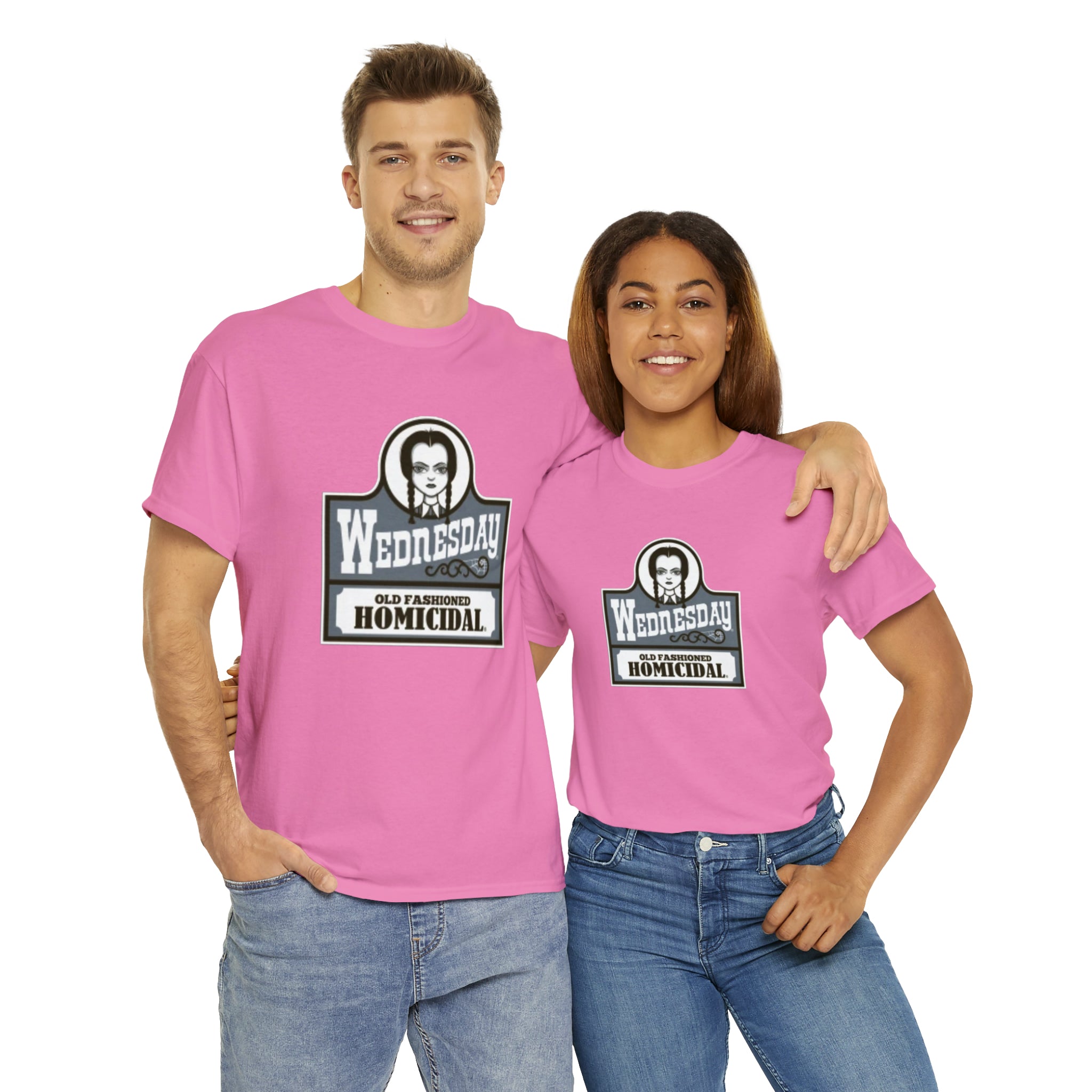 Wednesday- Wendys Unisex Heavy Cotton T-Shirt - Creations by Chris and Carlos